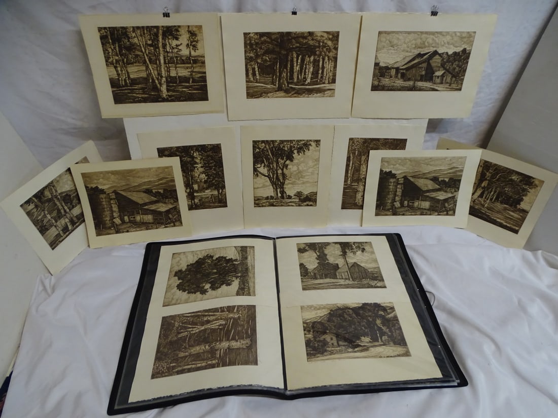 LIVING ESTATE OF JOSEPH RODANO: COLLECTION OF LUIGI LUCIONI PENCIL SIGNED ENGRAVINGS, (1 of 15)
