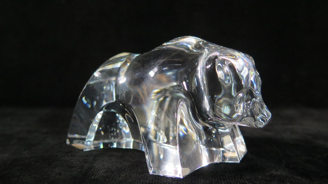 ESTATE OF DENNIS P. RODANO: BACCARAT CRYSTAL BEAR 3" X 5" X 2 1/2" (1 of 9)