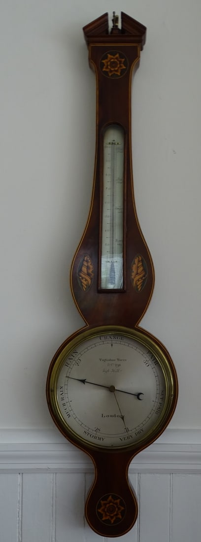 19TH CENTURY ENGLISH INLAID BAROMETER (1 of 14)
