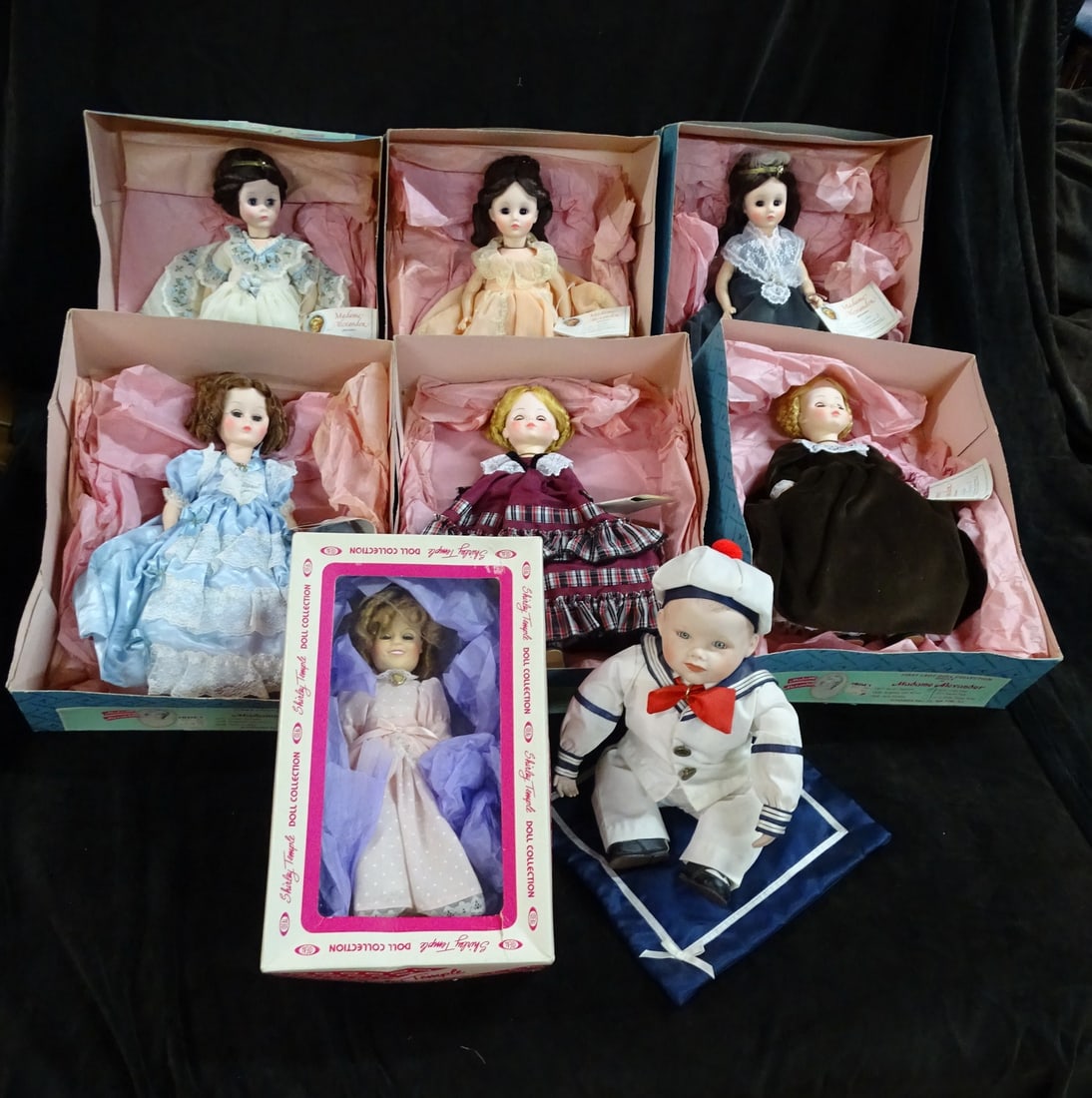 ESTATE OF DENNIS P. RODANO: COLLECTION OF EIGHT VINTAGE DOLLS, INC.. SIX LADY ALEXANDER FIRST LADY: ESTATE OF DENNIS P. RODANO: COLLECTION OF EIGHT VINTAGE DOLLS, INC.. SIX LADY ALEXANDER FIRST LADY COLLECTORS SERIES II, 12"H