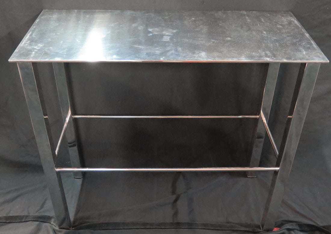 MIDCENTURY STEEL CONSOLE TABLE 28.75 X 32 X 14 (1 of 7)