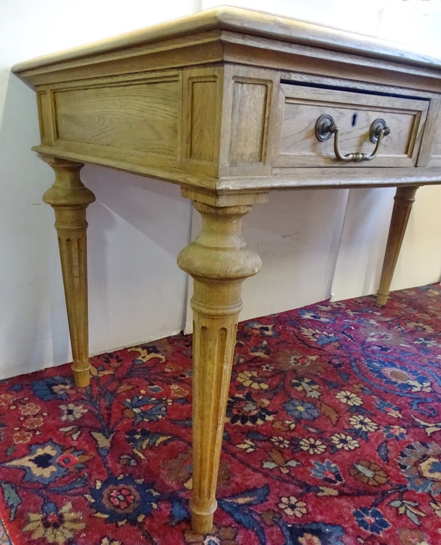 RESTORATION HARDWARE LIMED OAK PARTNERS DESK 32" X 59" X 29" (1 of 7)