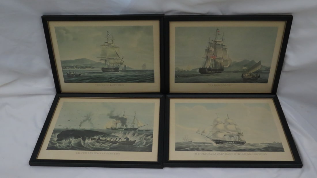GROUP OF 4 WHALING/NAUTICAL PRINTS 13" X 17.25": GROUP OF 4 WHALING/NAUTICAL PRINTS 13" X 17.25"