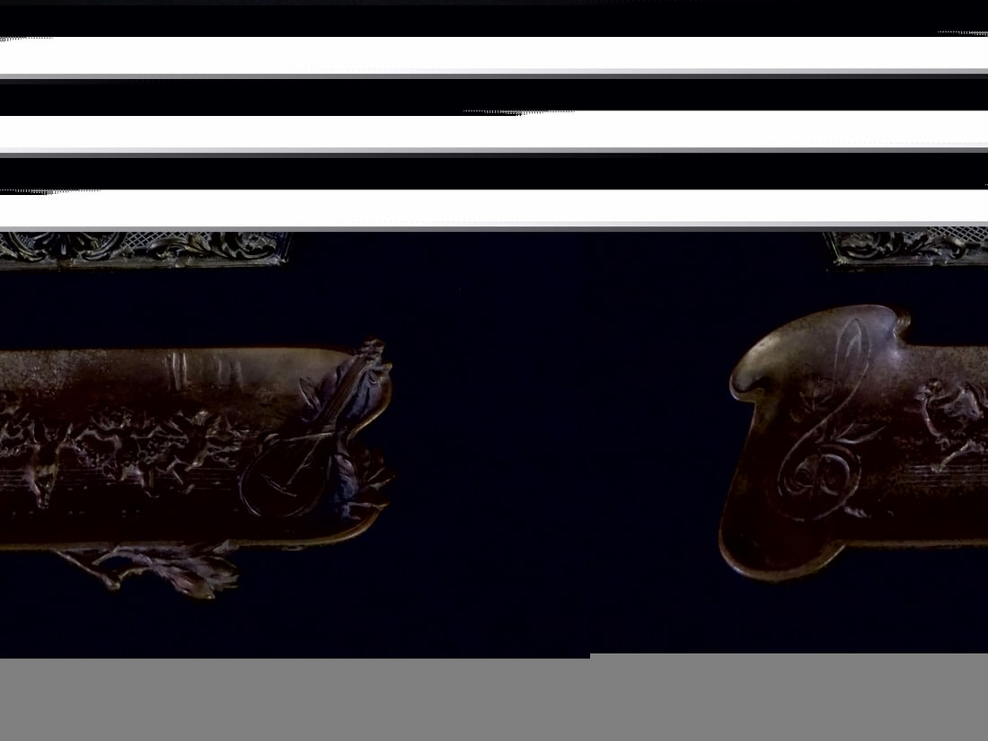 ANTIQUE BRONZE BOX/CASKET AND PIN TRAY 3 X 8.75 X 5.25 (1 of 8)