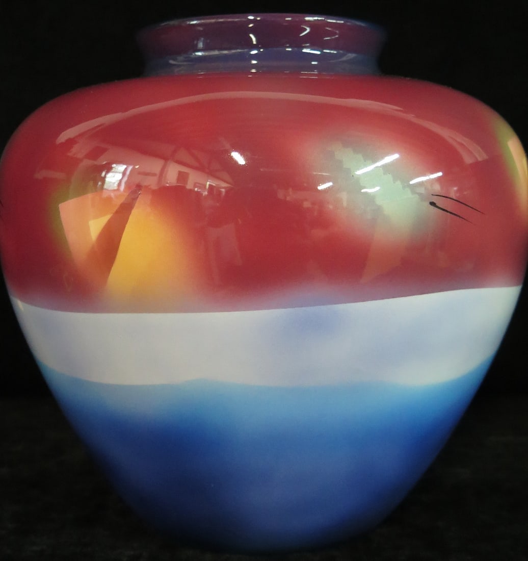 JUDITH STILIER CERAMIC BOWL 11 X 12"DIA. (Y226): JUDITH STILIER CERAMIC BOWL 11 X 12"DIA. (Y226)