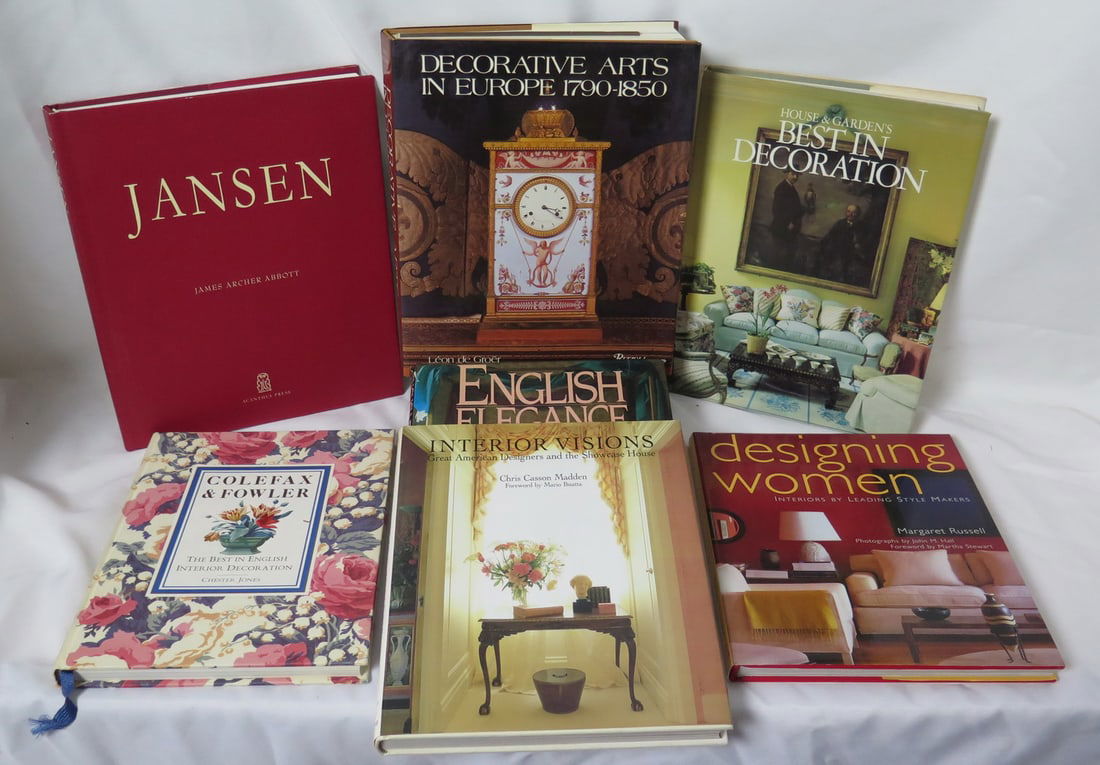 RARE LOT OF 7 INTERIOR & EXTERIOR DESIGN BOOKS: COLEFAX & FOWLER, JANSEN, AND MORE (1 of 20)