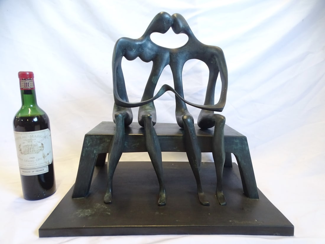 LIVING ESTATE OF JOSEPH RODANO: MARCELO MORANDIN MAREJA-EN-LA-BANEA BRONZE SCULPTURE, 1986 19 X 17 X (1 of 10)