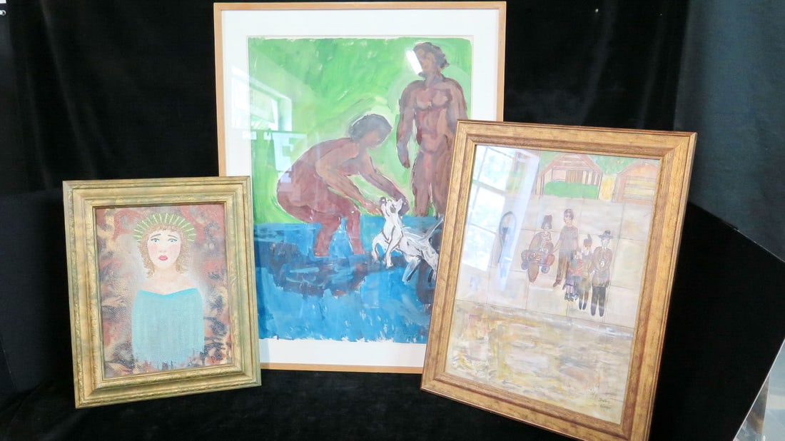 TRIO OF OUTSIDER ART, INC.. DOROTHY BINGER (AMERICAN., 20-21c) "WILL WE REMEMBER THESE DAYS" 1999, (1 of 17)