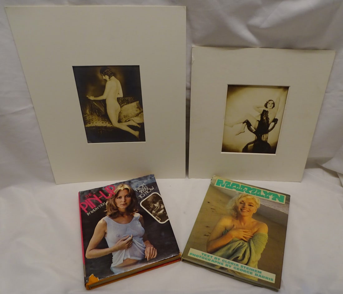 LOT OF VINTAGE PIN-UP PHOTOS AND BOOK COLLECTION (1 of 16)