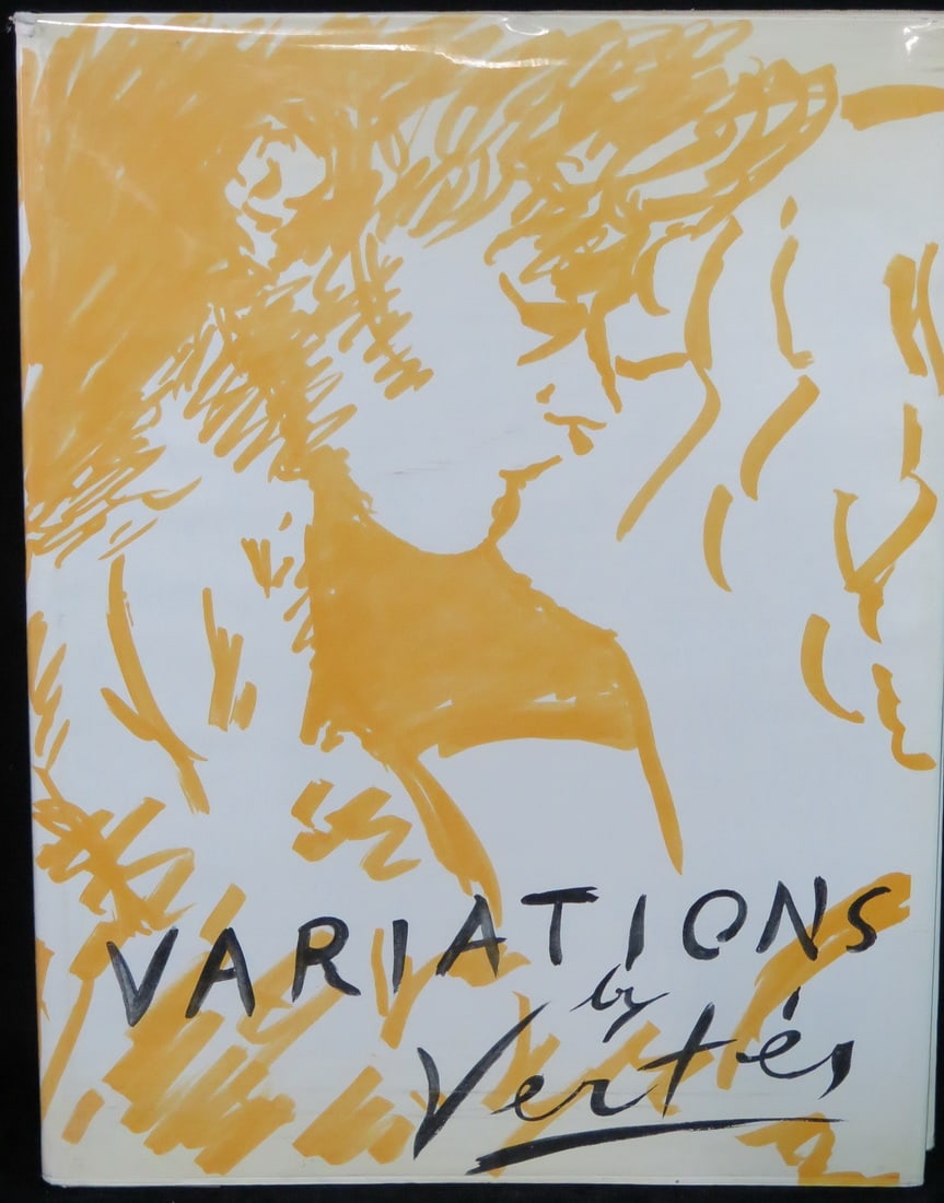 VARIATIONS BY VERTES" RARE ART BOOK, 13" X 10" X 1.25 (1 of 14)
