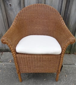 PALECEK WOVEN WICKER TUB CHAIR