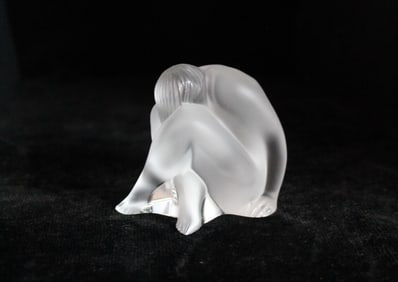 CURATED COLLECTION OF JOSEPH RODANO: LALIQUE CRYSTAL NUDE REVE DREAM 3" HIGH