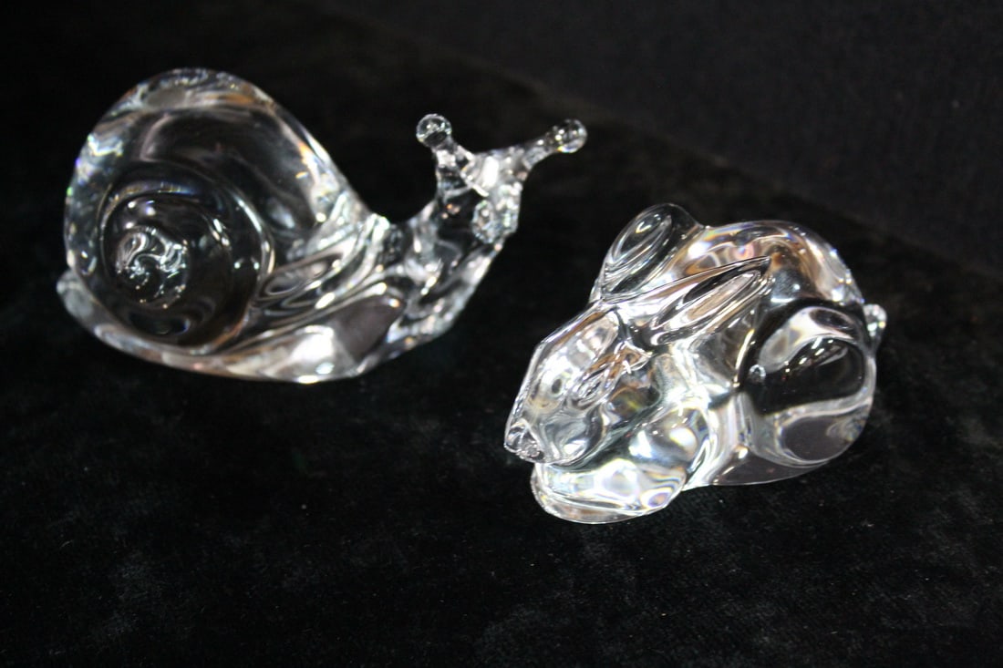 CURATED COLLECTION OF JOSEPH RODANO: BACCARAT CRYSTAL SNAIL & RABBIT FIGURES (1 of 11)