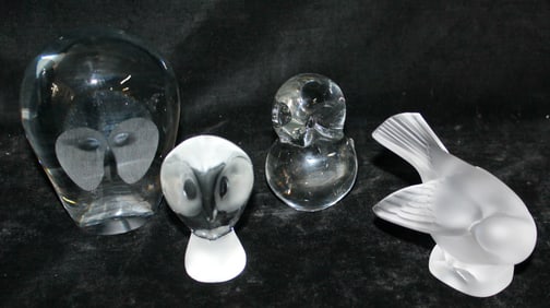 CURATED COLLECTION OF JOSEPH RODANO: FOUR CRYSTAL BIRDS