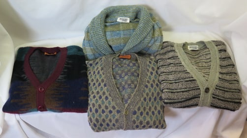 CURATED COLLECTION OF JOSEPH RODANO: LOT OF 3 VINTAGE MISSONI CARDIGANS, SIZE L
