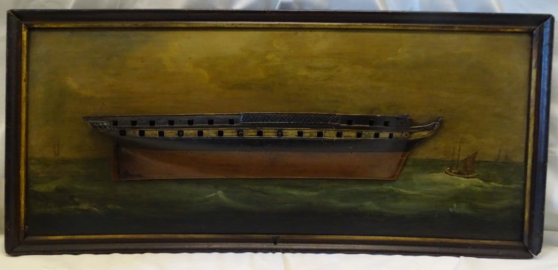 C1900 ENGLISH FRAMED AND MOUNTED HALF HULL (1 of 18)
