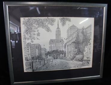 CURATED COLLECTION OF JOSEPH RODANO: DELBART DUCHIEN (AMERICAN, 20C), SIGNED LITHOGRAPH, NEW YORK
