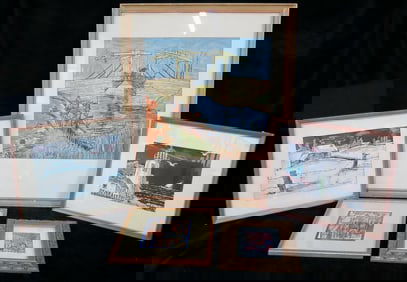 GROUP OF CONTEMPORARY ARTWORKS, INCLUDING ROD MACKENZIE (AMERICAN, 20-21C) AND VAN GOGH PRINT