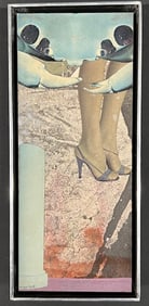 ORIGINAL SURREAL COLLAGE "RACY THOUGHTS", SIGNED BY ARTIST MICHAEL KNIGIN