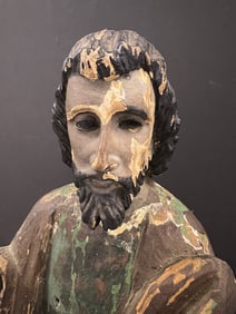 18TH CENTURY SPANISH COLONIAL STATUE OF SAINT ANTHONY DE PADUA