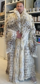 FROM THE ESTATE OF ANDRE LEON TALLEY: FENDI MENS FUR COAT SIZE XXL CIRCA LATE 2000, FOX AND RACCOON