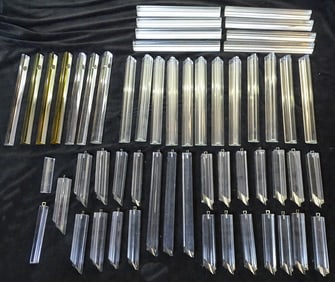 COLLECTION OF 55 VINTAGE ITALIAN VENINI STYLE CRYSTAL DROPS