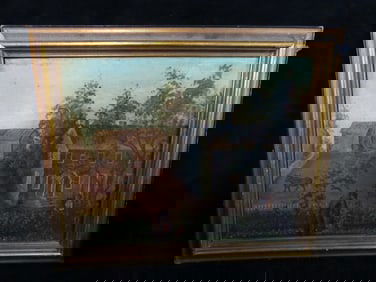 18TH CENTURY OIL ON CANVAS "HOME LIFE"