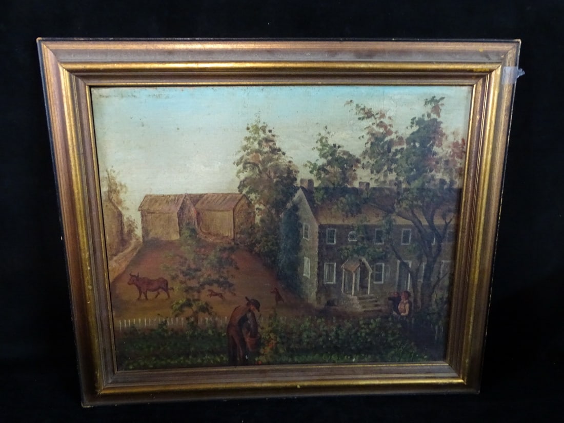 18TH CENTURY OIL ON CANVAS "HOME LIFE" (1 of 11)