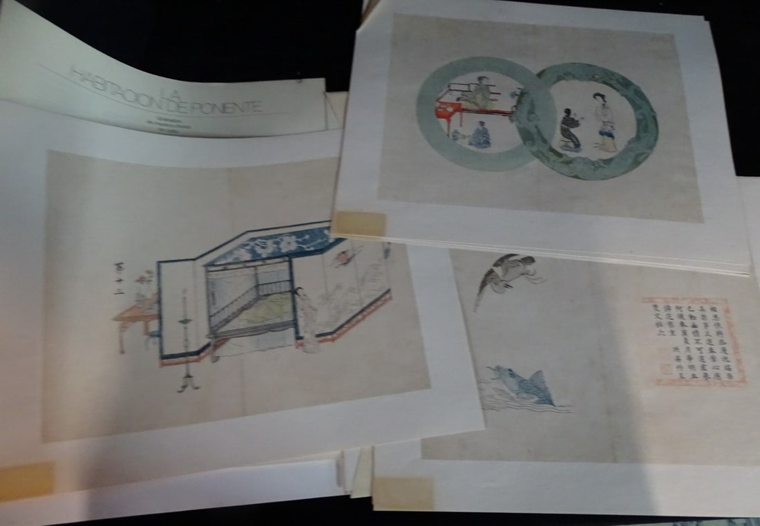 MIN QIJI (CHINESE 1580-1661), WOODBLOCK PRINTS OF WANG SHIFU'S "ROMANCE OF WESTERN CHAMBER" 20 (1 of 8)