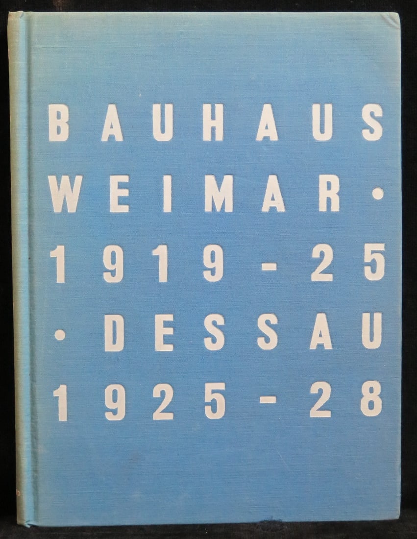 VERY RARE BAUHAUS WEIMER 1919-25 DESSAU 1925-28 ORIGINAL 1938 EDITION BOOK WITH BAUHAUS POSTERS, (1 of 9)