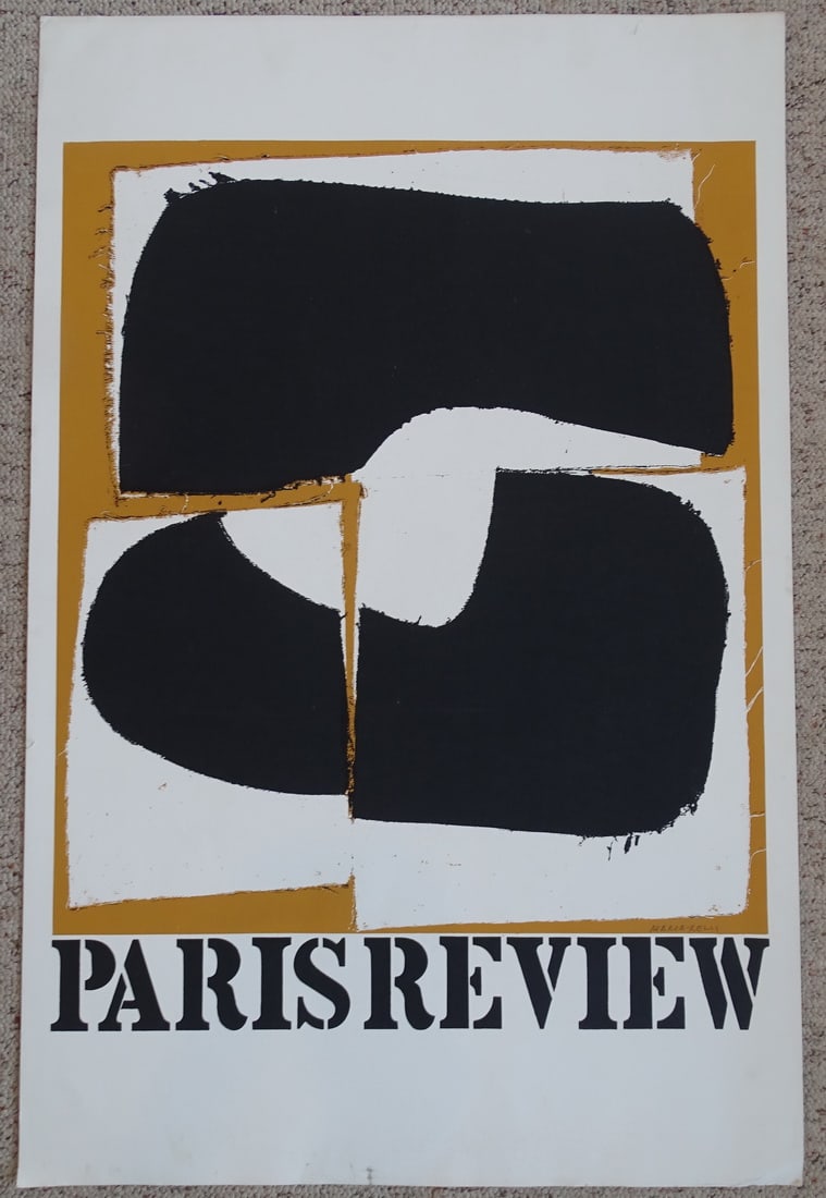 MARCA-RELLI SIGNED "PARIS REVIEW" 1965 SILKSCREEN, UNNUMBERED, 40 X 25.75 (1 of 10)