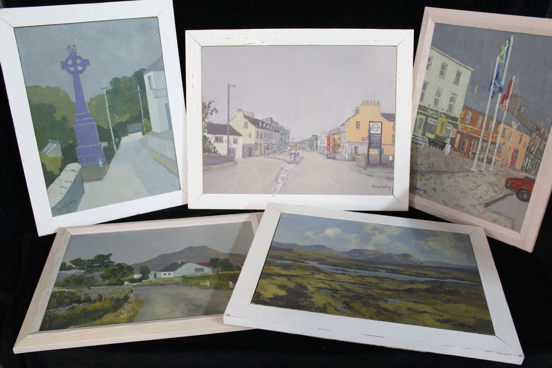 DENIS GALLERY (IRISH, 1943--) GROUP OF FIVE PLEIN AIR PAINTINGS. (1 of 16)