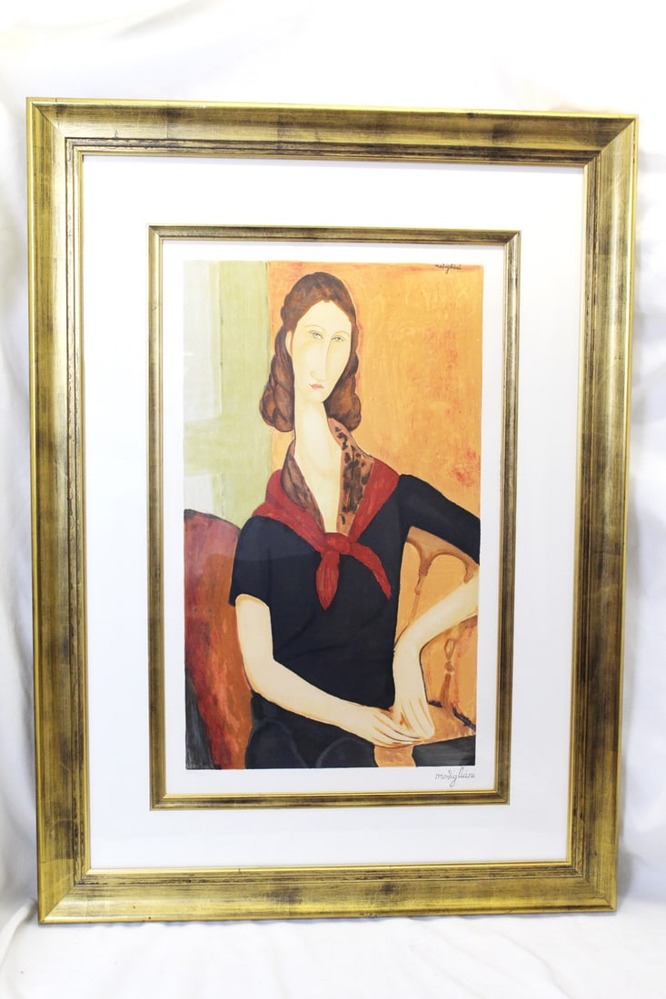AMADEO MODIGLIANI "JEANNE HEBUTERNE" LITHOGRAPH BY MOOR LOT OF PARIS (1 of 12)