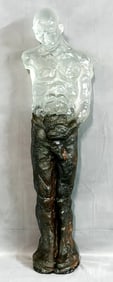 LIVING ESTATE OF JOSEPH RODANO: PAUL J. NELSON "ANOINTED" SERIES GLASS AND COPPER SCULPTURE
