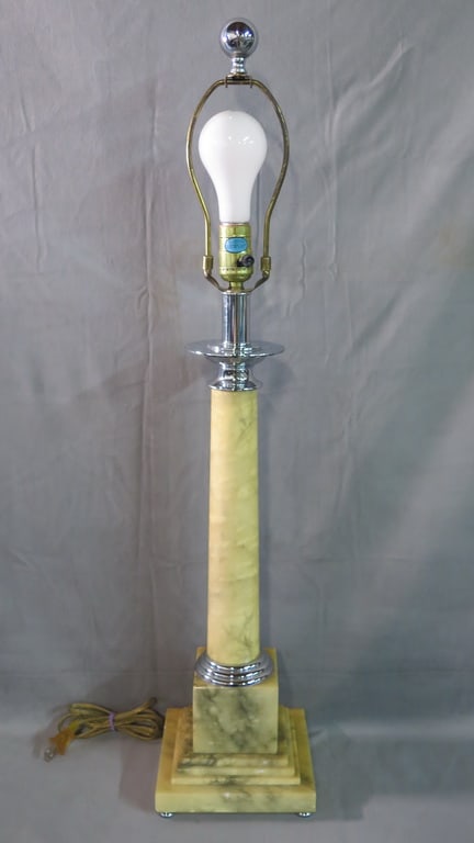 MARBLE ONYX EMPIRE STYLE LAMP (1 of 6)
