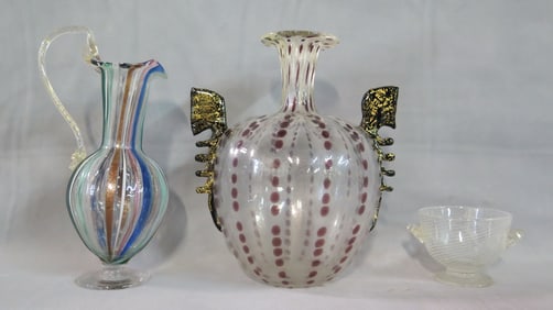 TRIO OF VINTAGE MURANO GLASS