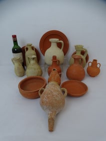 DIVERSE COLLECTION OF TUNISIAN TERRACOTTA POTTERY