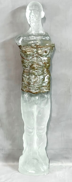 LIVING ESTATE OF JOSEPH RODANO: PAUL J. NELSON "ANNOINTED" SERIES, GLASS AND COPPER SCULPTURE (1 of 13)
