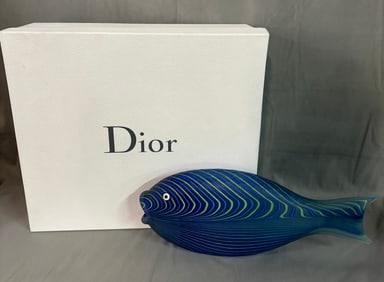 CHRISTIAN DIOR MURANO GLASS FISH SCULPTURE