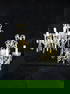 PAIR OF SKELETON-FORM THREE LIGHT SCONCES WITH CRYSTAL BOBECHES