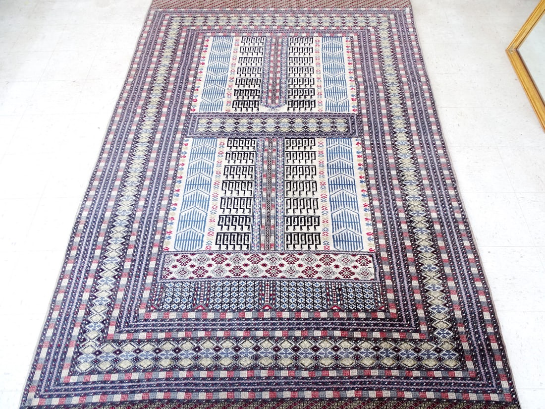 IMPRESSIVE BOKHARA HANDWOVEN WOOL RUG, 6.5 X 9.6 (1 of 20)