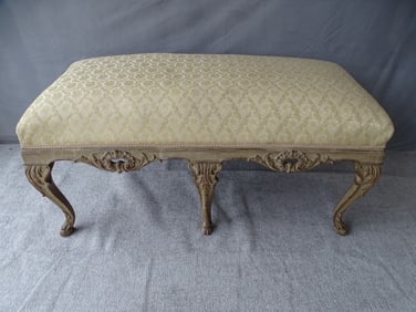 LOUIS XV FRENCH BAROQUE REVIVAL HALL BENCH