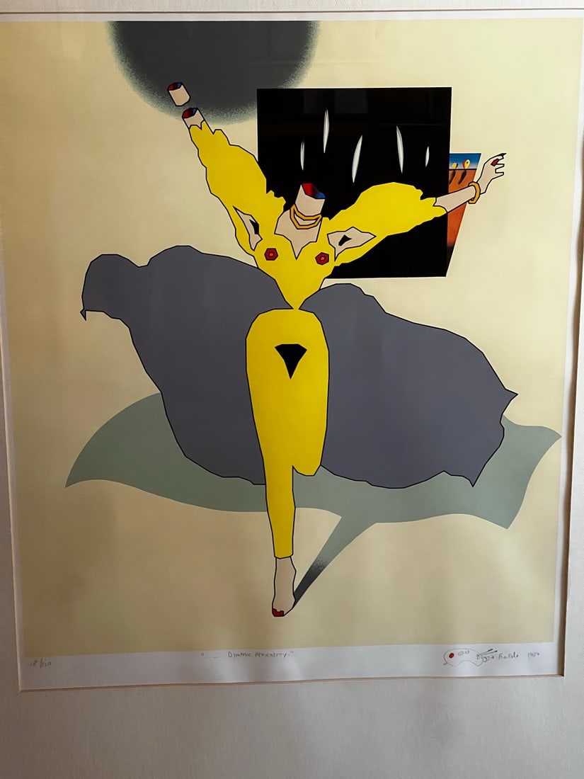 DUGGIE FIELDS (BRITISH, 1945-2021) "DYNAMIC POSITIVITY", 1980, SCREENPRINT/SERIGRAPH, #18/120, (1 of 7)