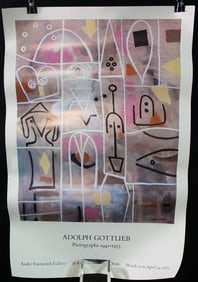 ADOLPH GOTTLIEB "PICTOGRAPHS 1941-1953" ANDRE EMMERICH GALLERY 1979, LITHOGRAPHIC POSTER