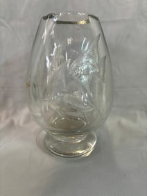MID-CENTURY CUT CRYSTAL BOWL - POSSIBLY ORREFORS OR STEUBEN