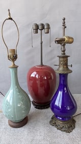 LIVING ESTATE OF JOSEPH RODANO: TRIO OF COLORFUL LAMPS