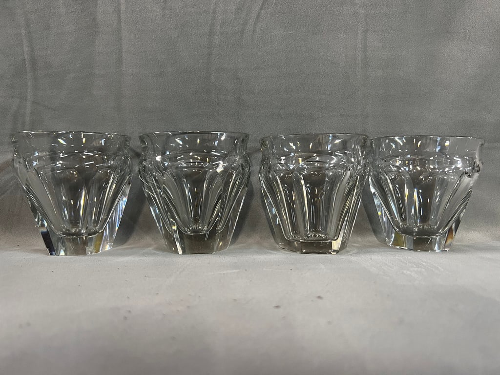 COLLECTION OF FOUR BACCARAT GLASSES - ALL WITH "FLEA BITES" (1 of 6)