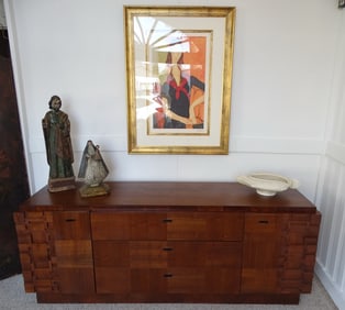 MCM BRUTALIST CREDENZA / DRESSER / SIDEBOARD - PAUL EVANS / LANE STYLE