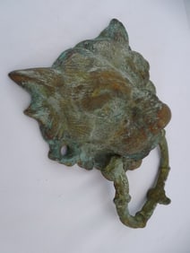 LIVING ESTATE OF JOSEPH RODANO: VINTAGE BRASS ITALIAN LION'S HEAD DOOR KNOCKER