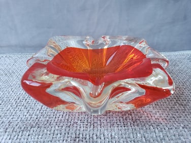 LIVING ESTATE OF JOSEPH RODANO: VINTAGE MURANO FRATELLI TOSS ASHTRAY / CANDY DISH